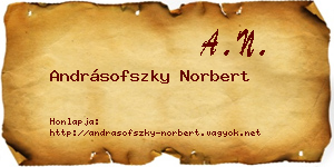 Andrásofszky Norbert névjegykártya