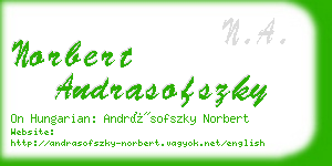 norbert andrasofszky business card